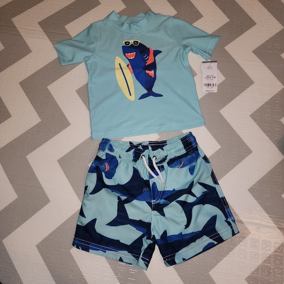 Carter's Swim Carters Baby Boys 2piece Rashguard Set Poshmark